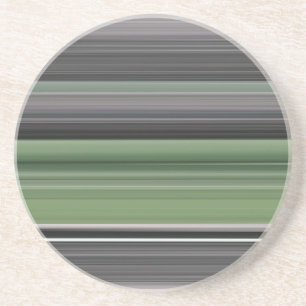 Abstract #1: Olive green and grey Coaster