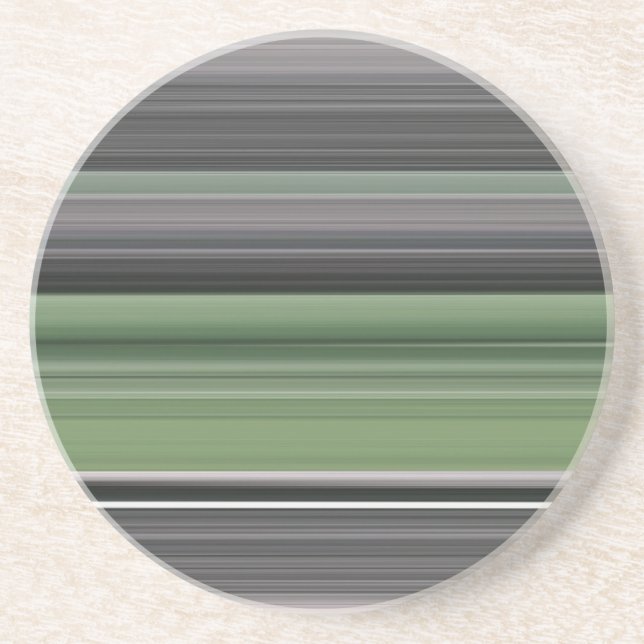 Abstract #1: Olive green and grey Coaster (Front)
