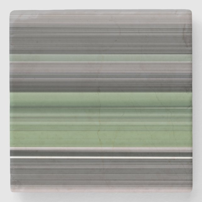 Abstract #1: Olive green and grey Stone Coaster (Front)