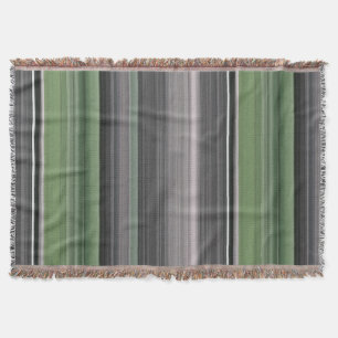 Abstract #1: Olive green and grey Throw Blanket