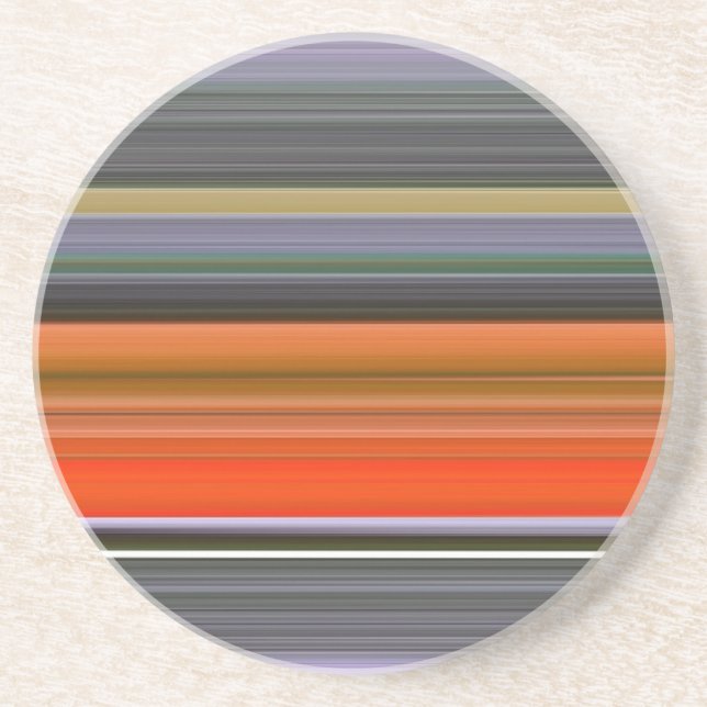 Abstract #1: Orange and gray Coaster (Front)