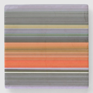 Abstract #1: Orange and grey Stone Coaster