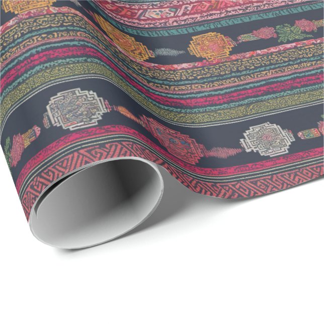 Abstract 1 Pattern Hmong Wrapping Paper (Roll Corner)