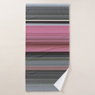 Abstract #1: Pink and gray Bath Towel