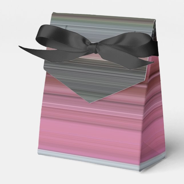 Abstract #1: Pink and gray Favour Box (Front Side)