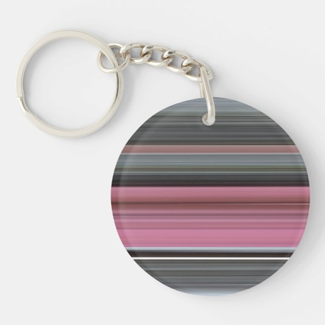 Abstract #1: Pink and gray Key Ring (Front)