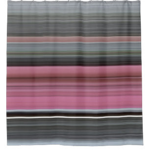 Abstract #1: Pink and grey Shower Curtain