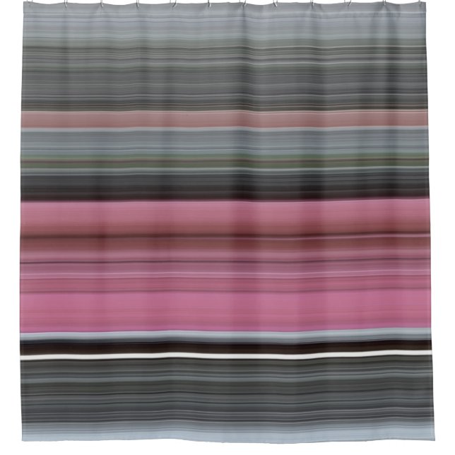Abstract #1: Pink and grey Shower Curtain (Front)