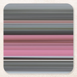 Abstract #1: Pink and grey Square Paper Coaster