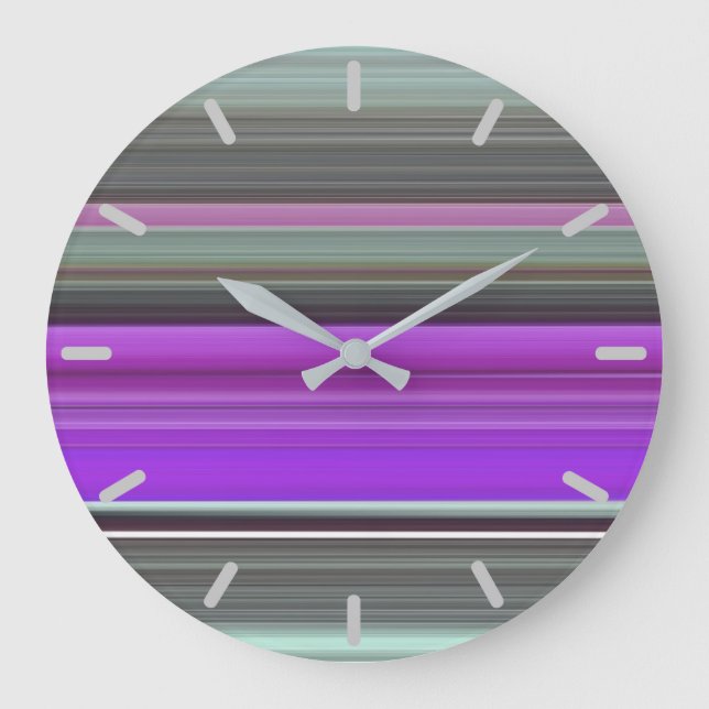 Abstract #1: Purple and gray Large Clock (Front)