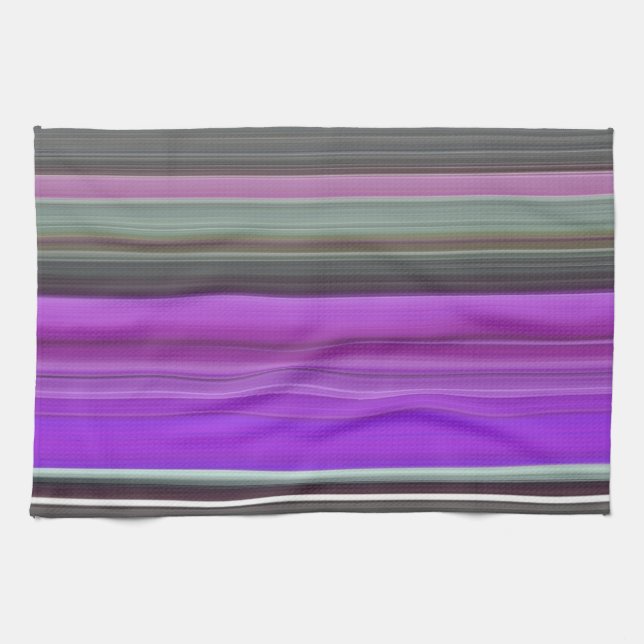 Abstract #1: Purple and grey Tea Towel (Horizontal)