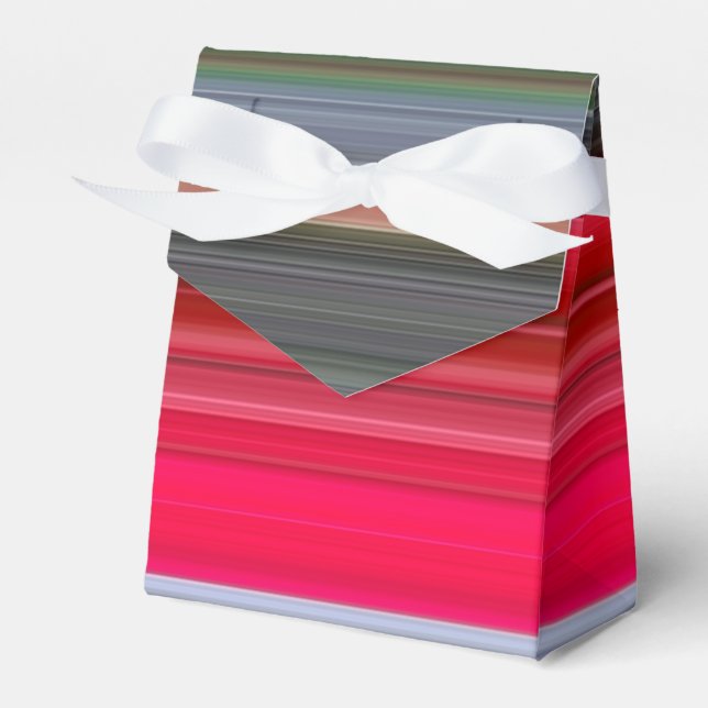 Abstract #1: Red and Gray Favour Box (Front Side)