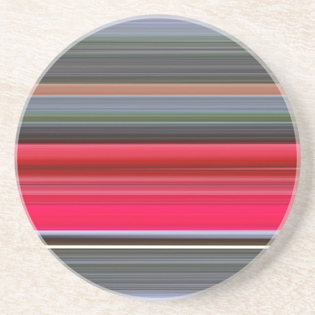 Abstract #1: Red and Grey Coaster (Front)