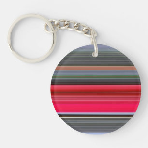 Abstract #1: Red and Grey Key Ring