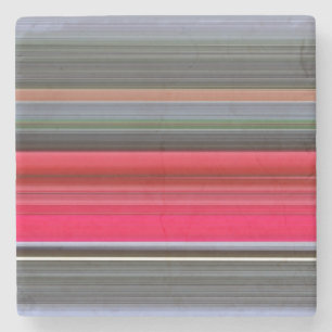 Abstract #1: Red and Grey Stone Coaster
