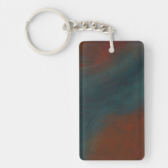 Abstract 1: reds and blues key ring (Front)