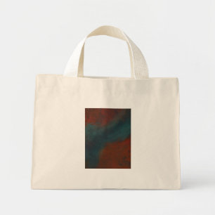 Abstract 1: reds and blues mini tote bag