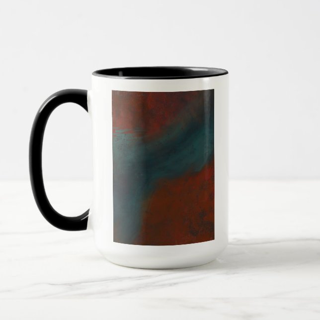 Abstract 1: reds and blues mug (Left)