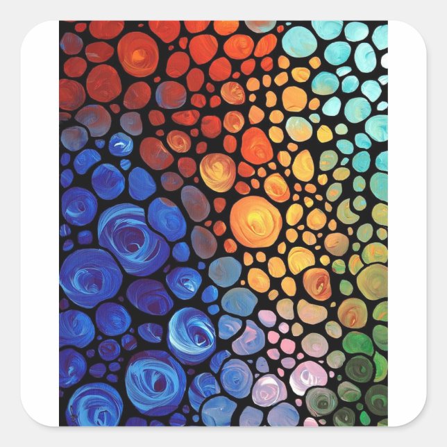 abstract-1 square sticker (Front)