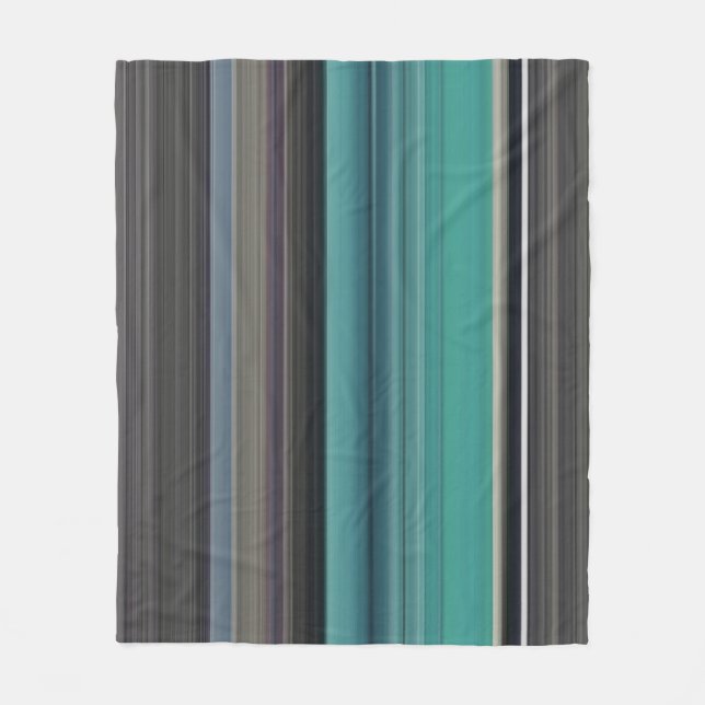 Abstract #1: Teal and gray Fleece Blanket (Front)