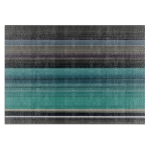 Abstract #1: Teal and grey Cutting Board