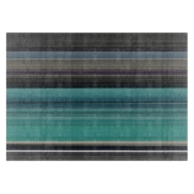 Abstract #1: Teal and grey Cutting Board (Front)