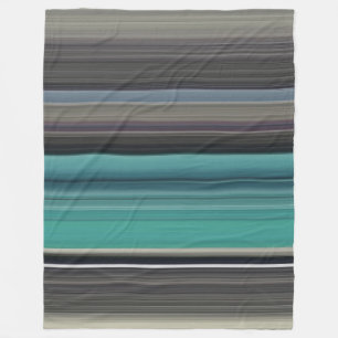 Abstract #1: Teal and grey Fleece Blanket