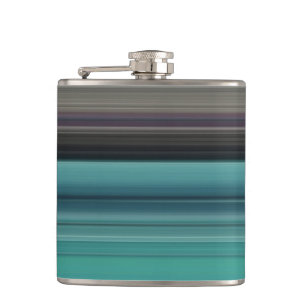 Abstract #1: Teal and grey Hip Flask