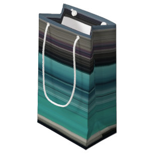 Abstract #1: Teal and grey Small Gift Bag