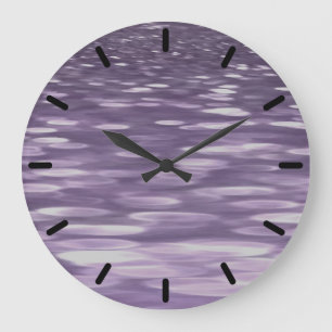 Abstract #1: Ultra Violet Shimmer Large Clock