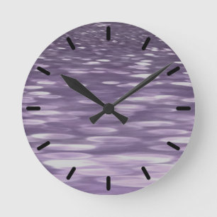 Abstract #1: Ultra Violet Shimmer Round Clock