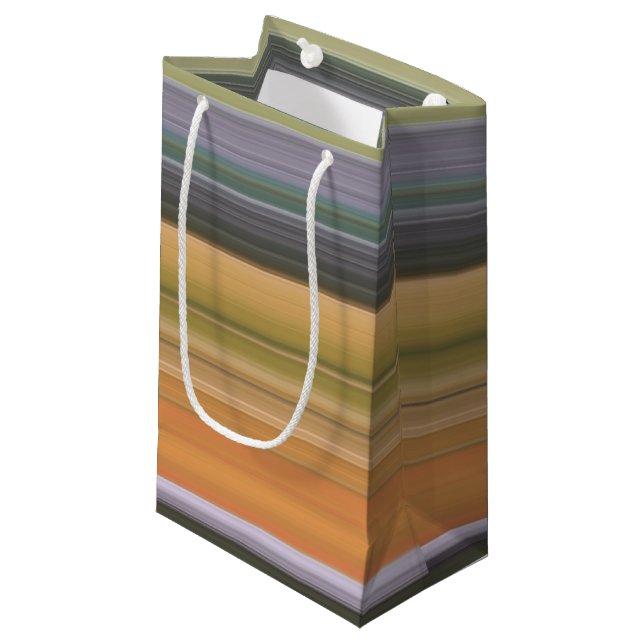 Abstract #1: Yellow and gray Small Gift Bag (Front Angled)