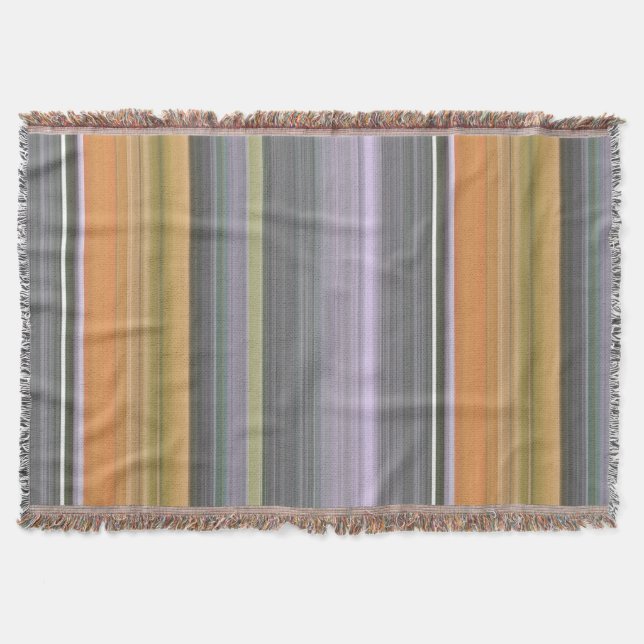 Abstract #1: Yellow and gray Throw Blanket (Front)