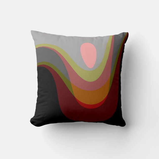 Abstract 20529 - colourful retro style cushion (Front)