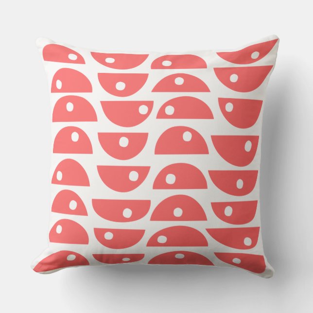 Abstract 220816 - Tropical Pink on White Cushion (Front)