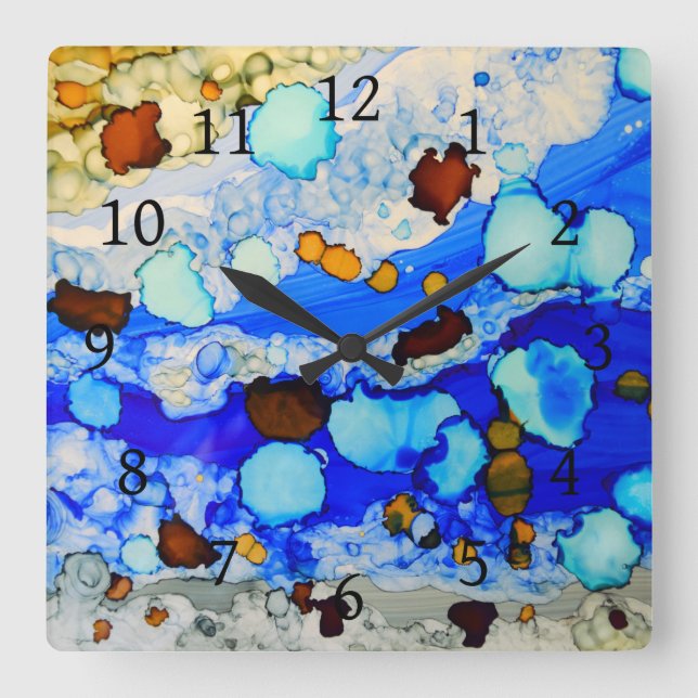 Abstract 23 square wall clock (Front)