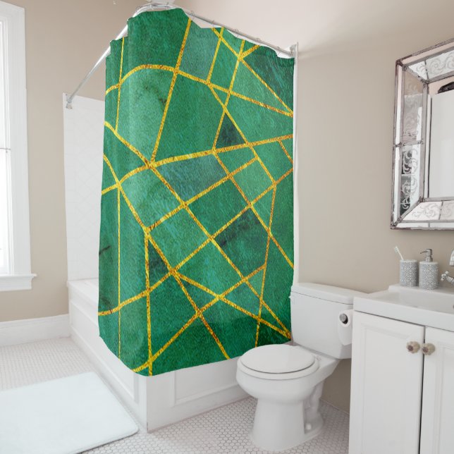 Abstract #245 shower curtain (In Situ)