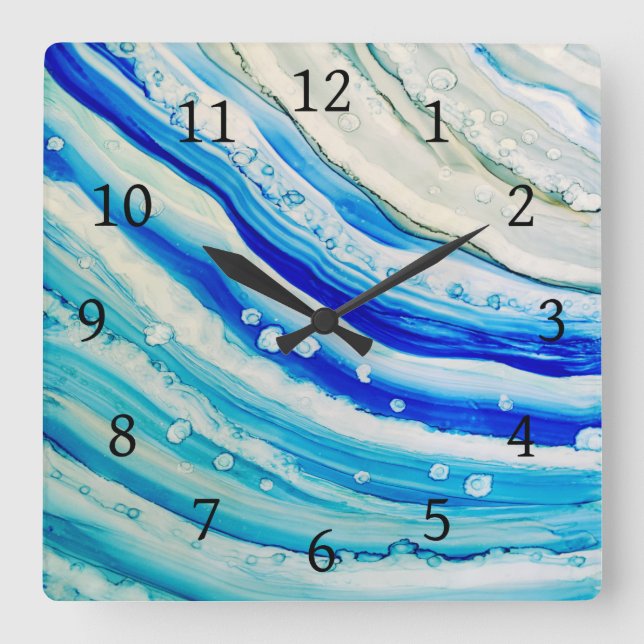 Abstract 24 square wall clock (Front)