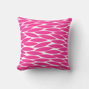 Abstract 250713 - Hot Pink on White Cushion