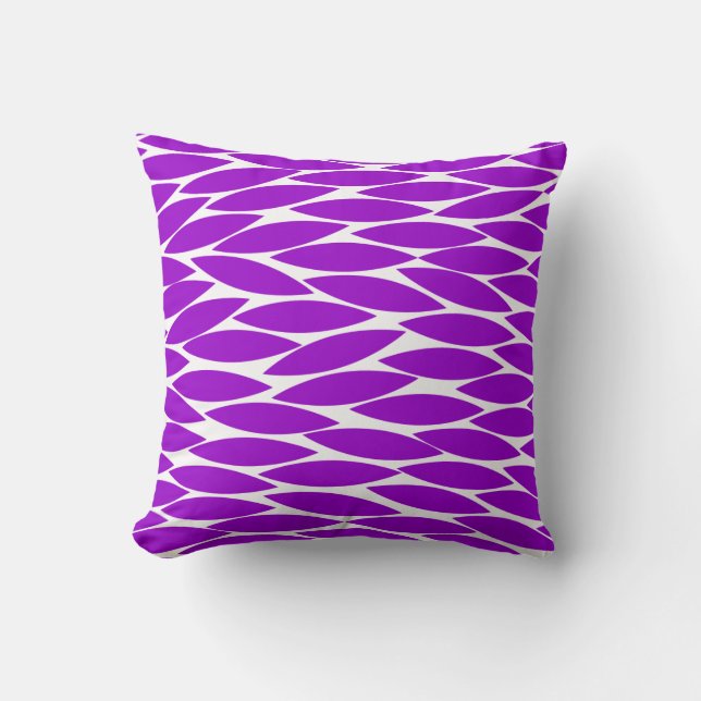Abstract 250713 - Purple on White Cushion (Front)