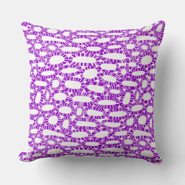 Abstract 250923 - Purple on White Cushion (Front)
