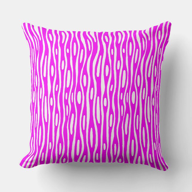 Abstract 280314 - Magenta on White Cushion (Front)