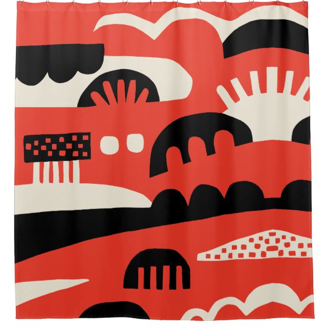 Abstract 281219b shower curtain (Front)