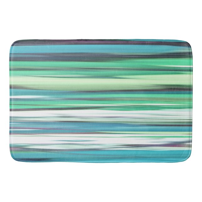 Abstract #2: Aqua blue green blur Bath Mat (Front)