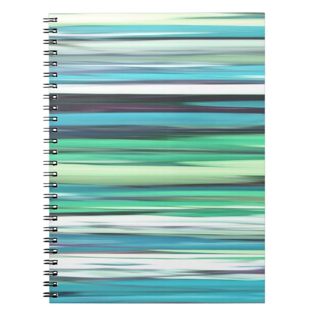 Abstract #2: Aqua blue green blur Notebook (Front)