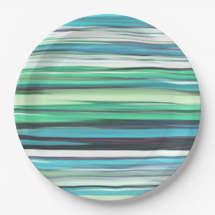 Abstract #2: Aqua blue green blur Paper Plate