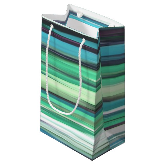 Abstract #2: Aqua blue green blur Small Gift Bag (Front Angled)