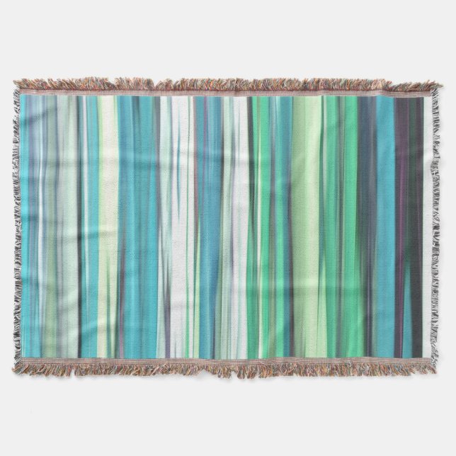 Abstract #2: Aqua blue green blur Throw Blanket (Front)