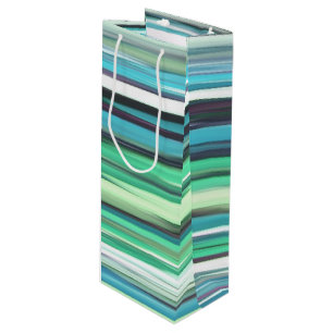 Abstract #2: Aqua blue green blur Wine Gift Bag