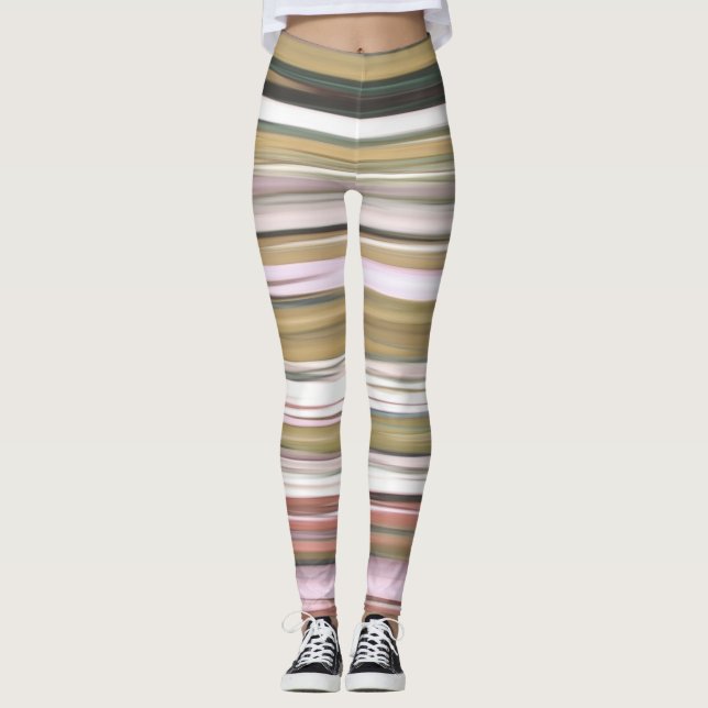 Abstract #2: Autumn Fall colours blur Leggings (Front)